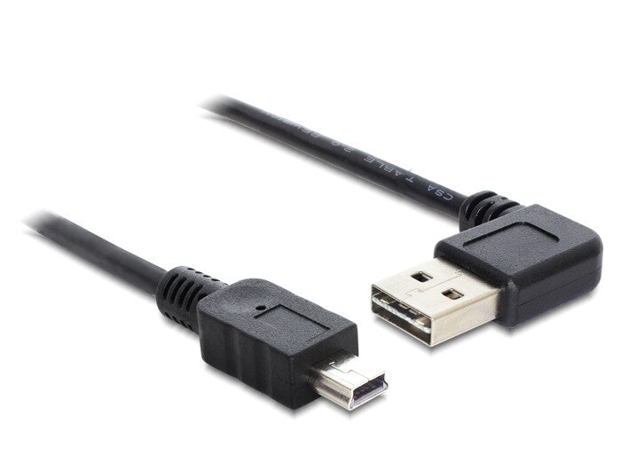 DeLOCK 85175 USB-kabel USB 2.0 0,5 m USB A Mini-USB B 0,48 Gbit/sek. Sort