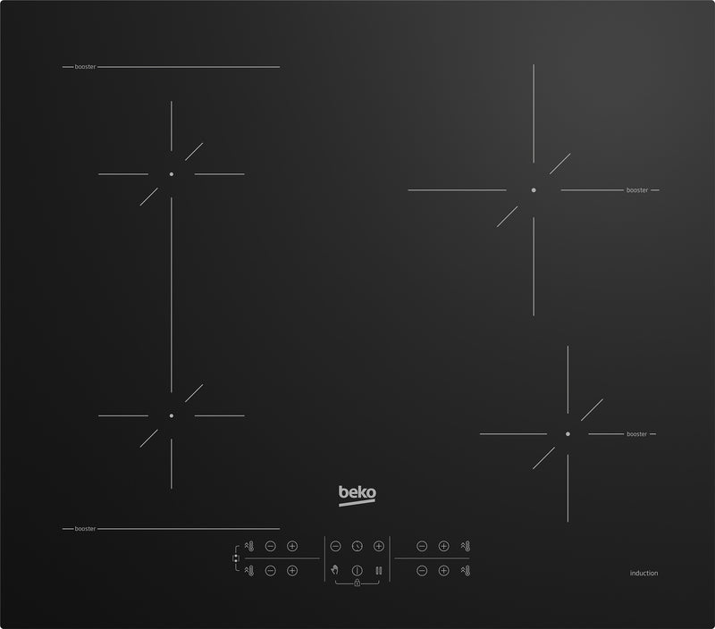 Beko HII64200SFMT Sort Indbygget 59 cm Zone induktionskogeplade 4 zone(s)