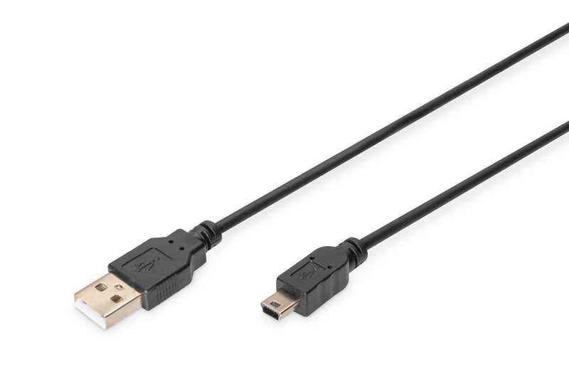 Digitus AK-300130-030-S USB-kabel USB 2.0 3 m USB A Mini-USB B Sort