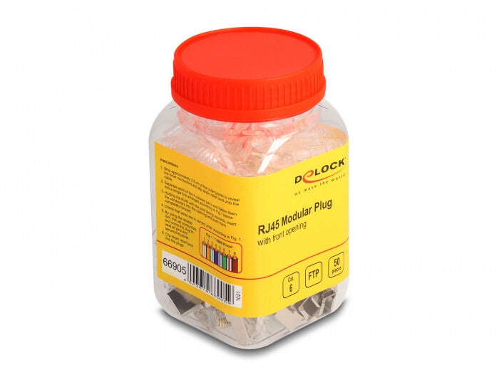 DeLOCK 66905 kabelsamler RJ-45 Metallic, Transparent