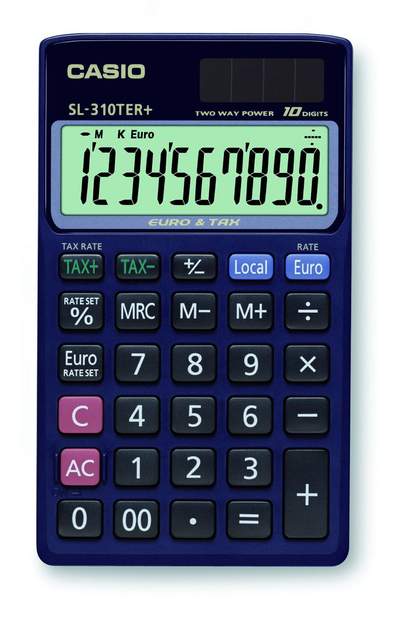 Casio SL-310TER+ regnemaskine Lomme Basis Blå