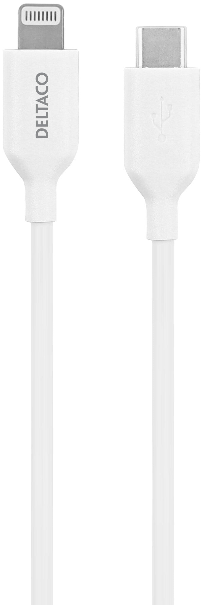 Deltaco IPLH-451 Lightning kabel 1 m Hvid