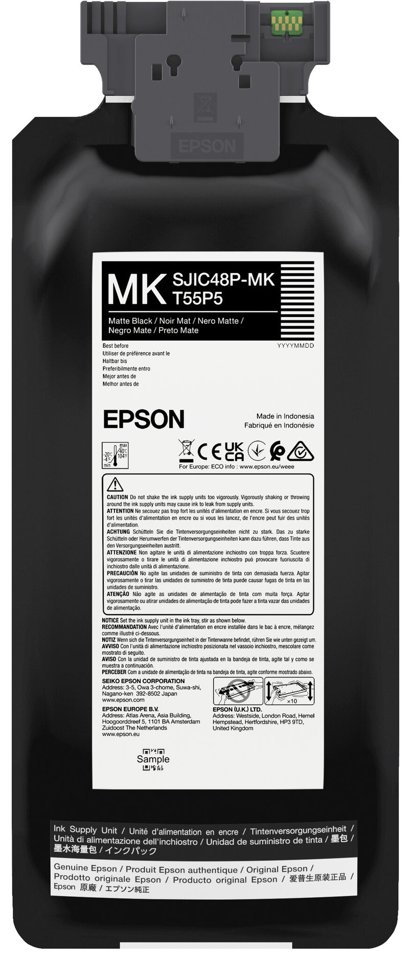 Epson SJIC48P-MK blækpatron 1 stk Original Standard udbytte Sort