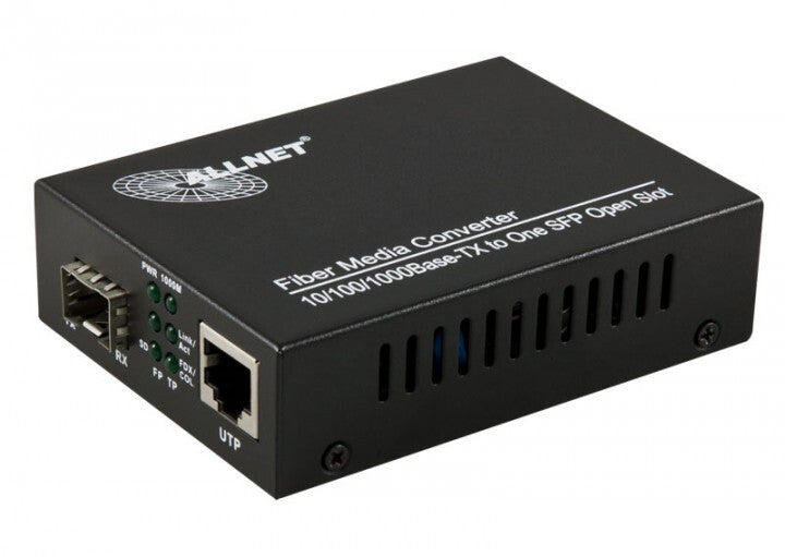 ALLNET ALL-MC104G-SFP1 netværksomformer til medie 1000 Mbit/s Multitilstand, Enkeltilstand Sort