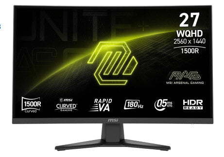 MSI MAG 275CQFDE E18 computerskærm 68,6 cm (27") 2560 x 1440 pixel Wide Quad HD LED Sort