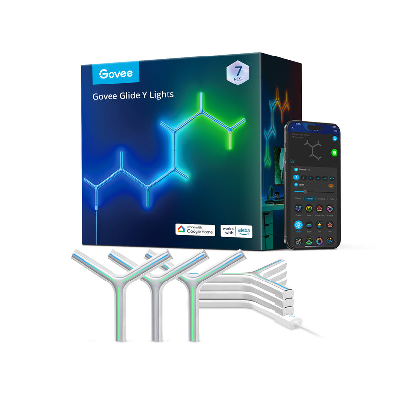 Govee Glide RGBIC Y Lights Intelligent væglampe Wi-Fi/Bluetooth 72 W