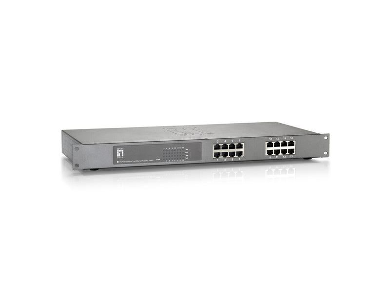 LevelOne FEP-1612 netværksswitch Ikke administreret Fast Ethernet (10/100) Strøm over Ethernet (PoE) Grå