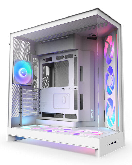 NZXT H9 Flow RGB+ Midi Tower Hvid