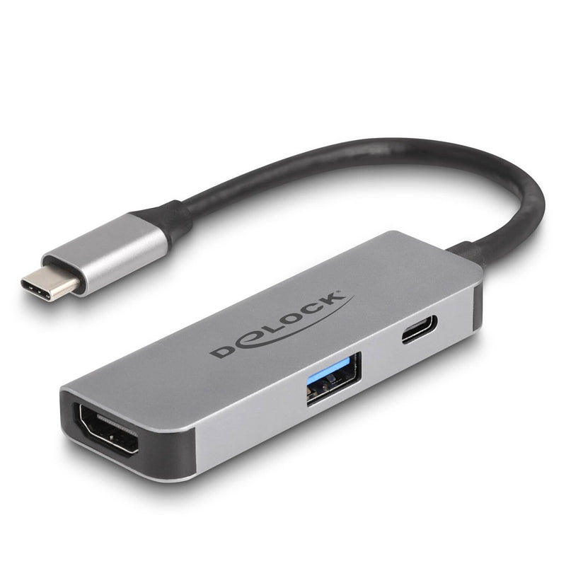 DeLOCK 61063 interface hub USB 3.2 Gen 1 (3.1 Gen 1) Type-C 10000 Mbit/s Grå