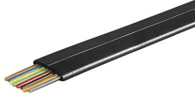 Goobay 93308 telefonkabel 100 m Sort