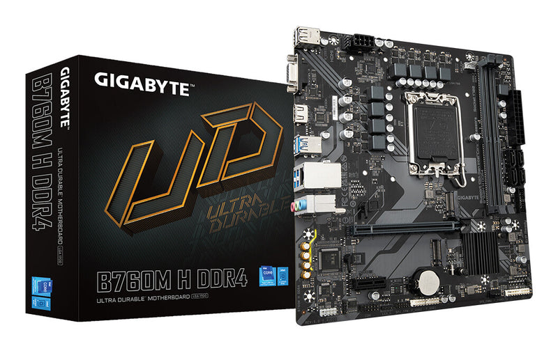 GIGABYTE B760M H DDR4 bundkort Intel B760 Express LGA 1700 micro ATX