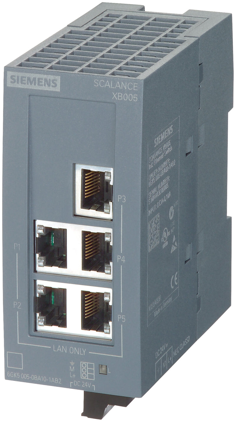 Siemens 6GK50050BA001AB2 Ikke administreret L2 Fast Ethernet (10/100) Grå