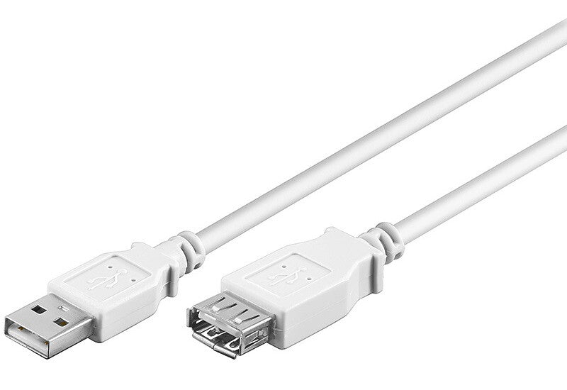 Goobay USB 2.0 A M/F 3m USB-kabel USB A Hvid