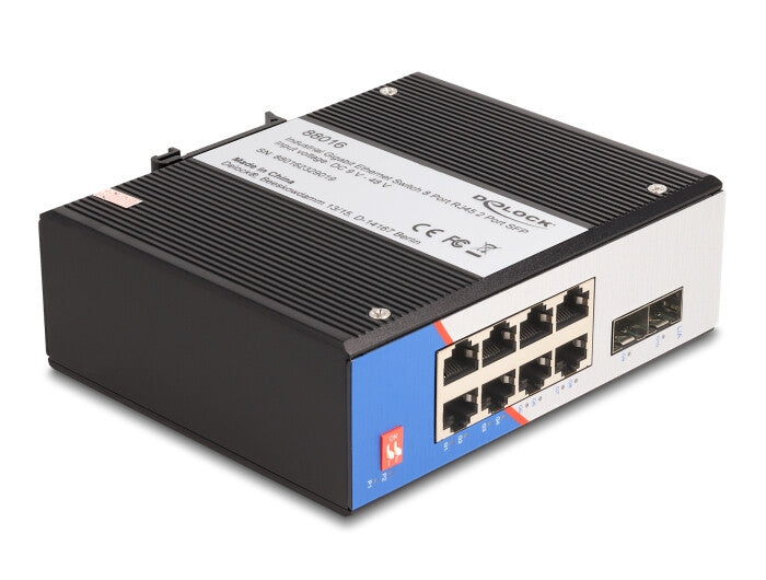 DeLOCK 88016 netværksswitch Ikke administreret Gigabit Ethernet (10/100/1000) Sort
