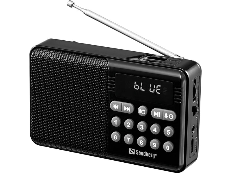 Sandberg 421-18 radio Bærbar Analog Sort