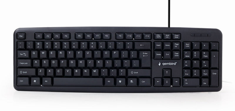 Gembird KB-U-103 tastatur USB US engelsk Sort