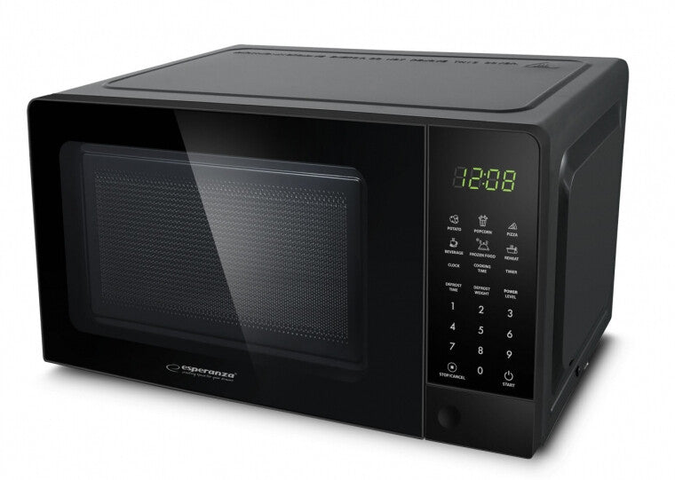 Esperanza EKO009 mikrobølgeovn Sort Solo mikroovn Bordplade 20 L 700 W