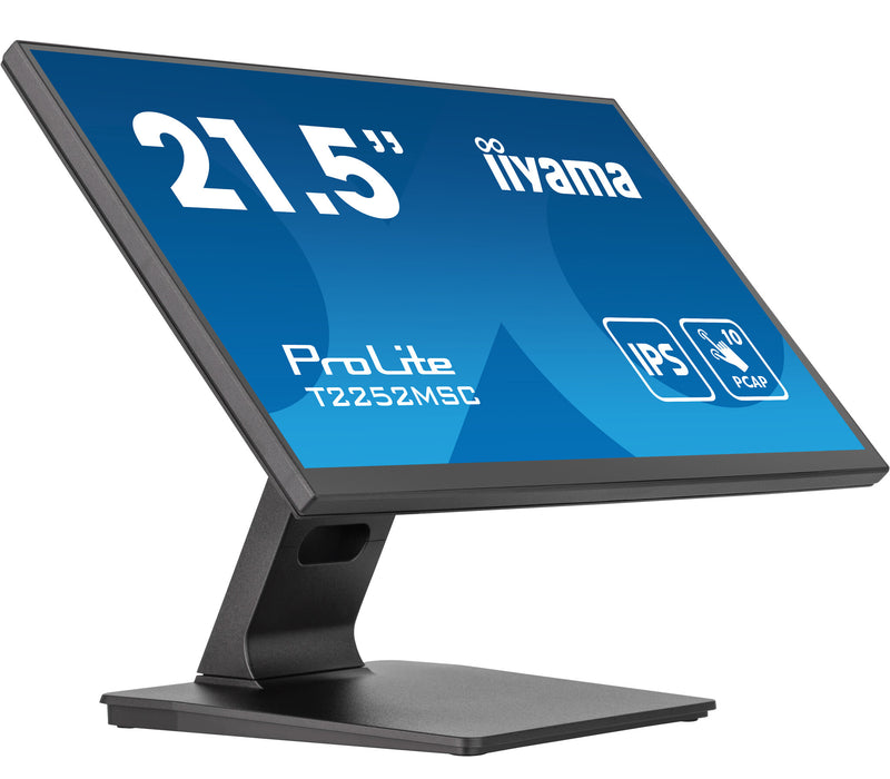 iiyama ProLite T2252MSC-B2 computerskærm 54,6 cm (21.5") 1920 x 1080 pixel Fuld HD LCD Berøringsskærm Sort