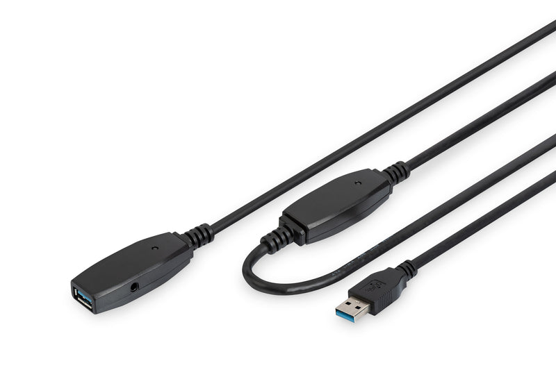 Digitus DA-73105 USB-kabel USB 3.2 Gen 1 (3.1 Gen 1) 10 m USB A 5 Gbit/sek. Sort