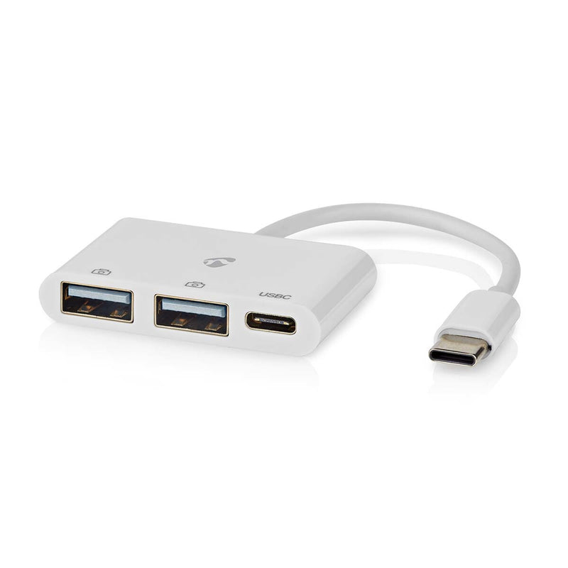 Nedis CCGB64785WT01 interface hub USB 2.0 Type-C 5000 Mbit/s Hvid