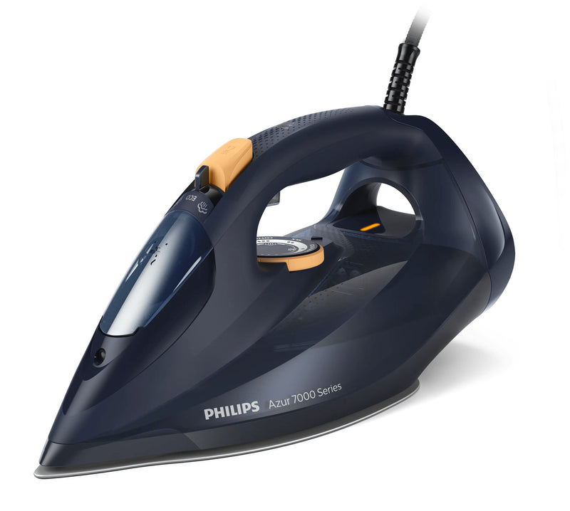Philips 7000 series DST7060/20 strygejern Dampstrygejern SteamGlide Elite-strygesål 3000 W Blå, Gul