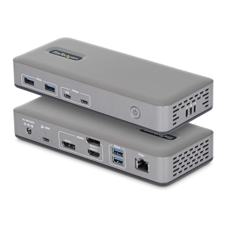 StarTech.com 199UE-USBC-DOCK dockingstation Ledningsført USB 3.2 Gen 2 (3.1 Gen 2) Type-C Grå