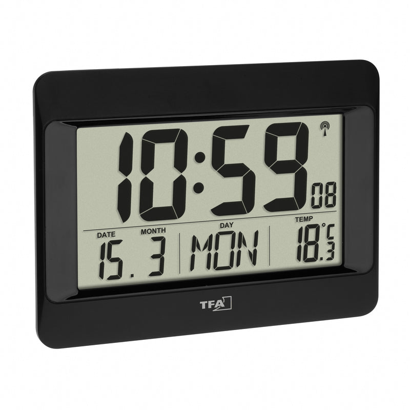 TFA-Dostmann 60.4519.01 vækkeur Digital alarmur Sort