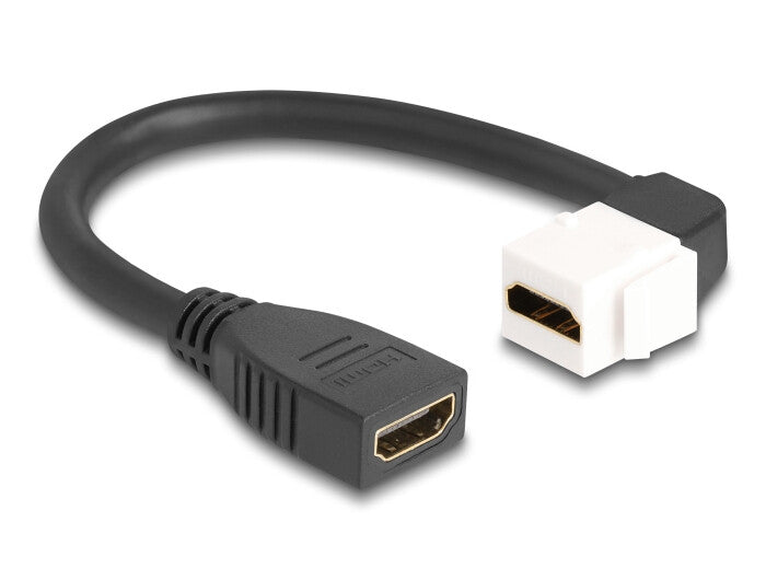 DeLOCK 90321 HDMI-kabel 0,2 m Sort, Hvid