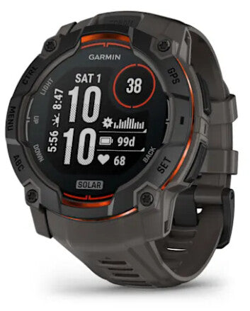 Garmin Instinct 3 Solar 3,3 cm (1.3") MIP 50 mm Digital 176 x 176 pixel Berøringsskærm Sort GPS (satellit)