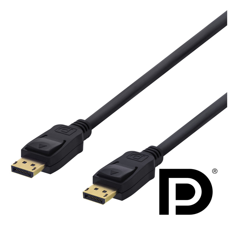 Deltaco DisplayPort cable, 3m, 4K UHD, DP 1.2, black