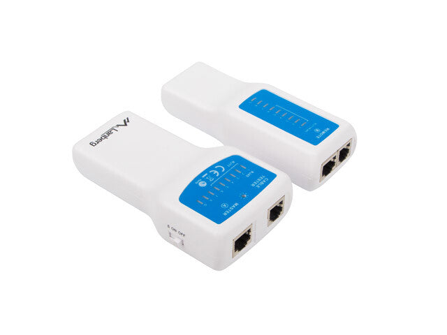 Lanberg NT-0402 netværkskabeltester PoE tester Blå, Hvid