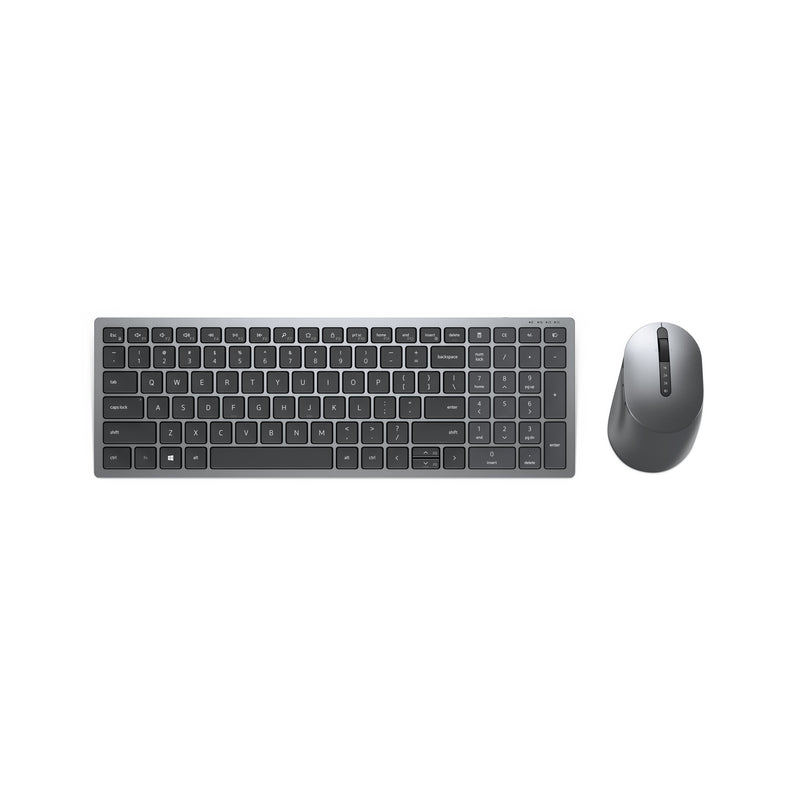 DELL KM7120W tastatur Mus inkluderet Kontor RF trådløs + Bluetooth QWERTY US International Grå, Titanium