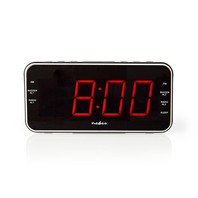Nedis CLAR004BK vækkeur Digital alarmur Sort