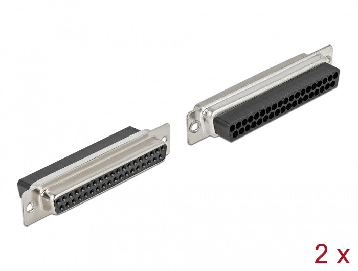 DeLOCK 66722 kabelsamler D-Sub 37 pin Sort, Sølv