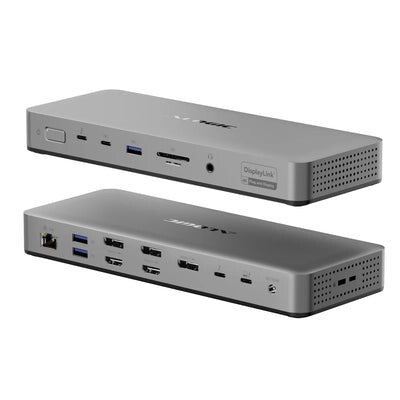 ALOGIC TB4DU4 dockingstation Ledningsført Thunderbolt Grå, Sort