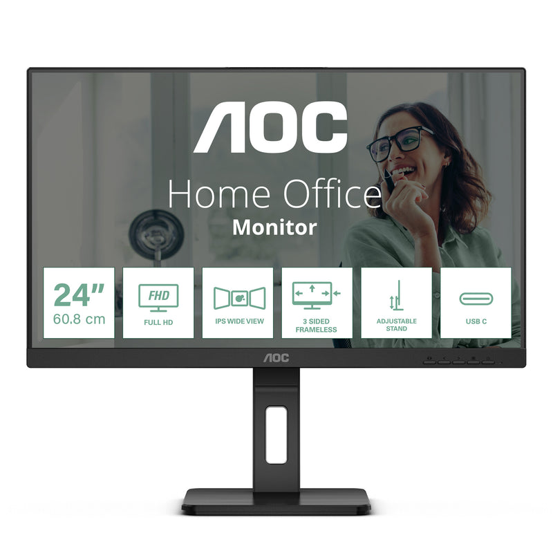 AOC 24P3CV computerskærm 60,5 cm (23.8") 1920 x 1080 pixel Fuld HD LED Sort