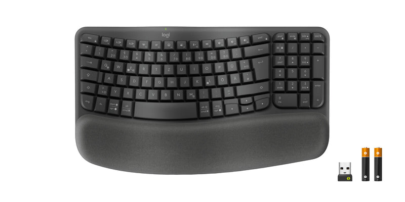 Logitech 920-012327 tastatur Kontor RF trådløs + Bluetooth QWERTZ Tysk Grafit
