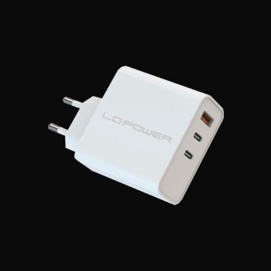 LC-Power LC-GAN-65 oplader til mobil enhed Universel Hvid Vekselstrøm Hurtig opladning Indendørs