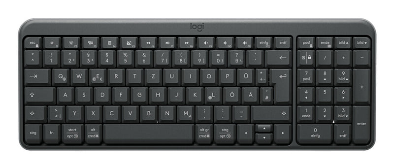 Logitech K250 tastatur Universel RF trådløs + Bluetooth QWERTZ Tysk Grafit