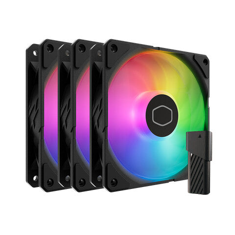 Cooler Master SickleFlow Edge 120 ARGB 3-Pack Fan Kit Computerkabinet Ventilator 12 cm Sort 1 stk