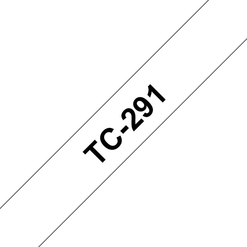 Brother TC-291 etiketbånd Sort på hvid