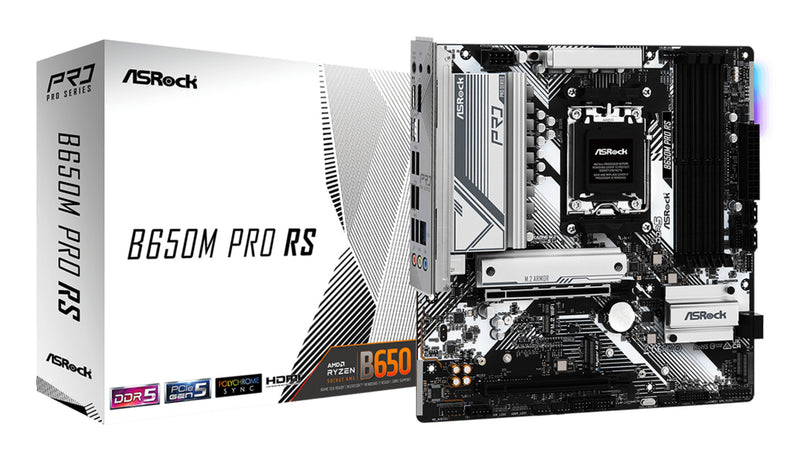 Asrock B650M Pro RS AMD B650 Sokkel AM5 micro ATX