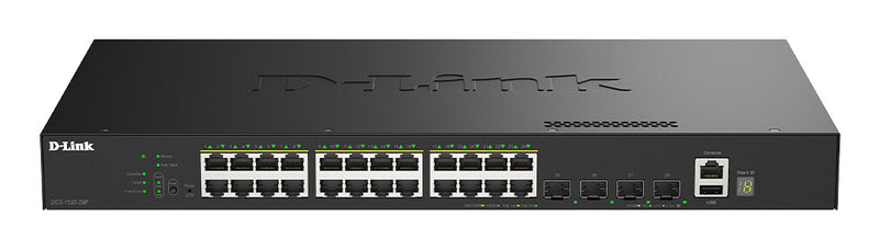 D-Link DGS-1530-28P/E netværksswitch Administreret L2 Gigabit Ethernet (10/100/1000) Strøm over Ethernet (PoE) Sort