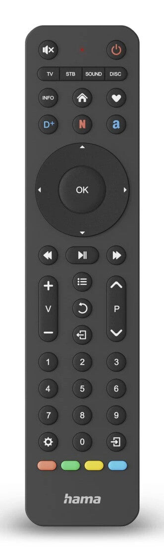 Hama 00221053 fjernbetjening IR trådløs TV Tryk på knapper