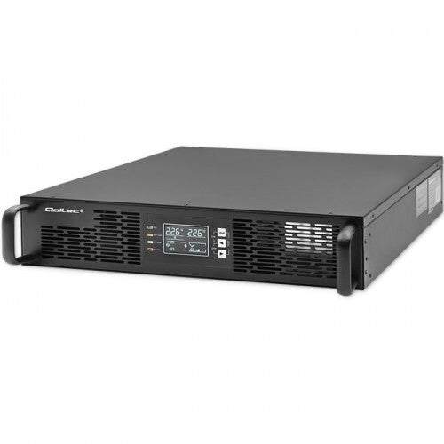 Qoltec 52285 UPS-enhed Dobbeltkonvertering (online) 1 kVA 1000 W 2 AC stikkontakt(er)