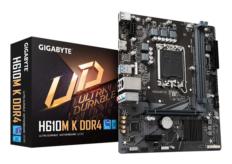 GIGABYTE H610M K DDR4 bundkort Intel H610 Express LGA 1700 micro ATX