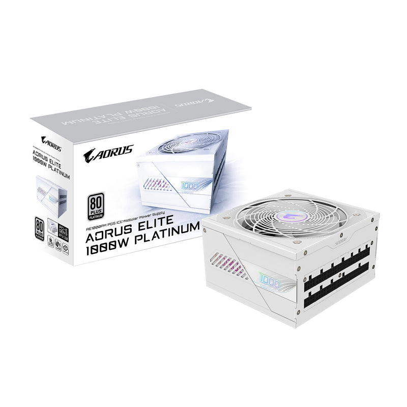 GIGABYTE AORUS ELITE P1000W ICE enhed til strømforsyning 1000 W 20+4 pin ATX ATX Hvid