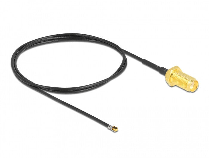 DeLOCK 12666 koaxial kabel 0,5 m SMA MHF 4L LK Sort