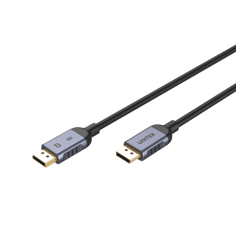 UNITEK C1628GY01-1.5M DisplayPort kabel 1,5 m Sort, Grå