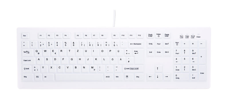 Contour Design Active Key AK-C8100 tastatur Kontor RF trådløst Tysk Hvid